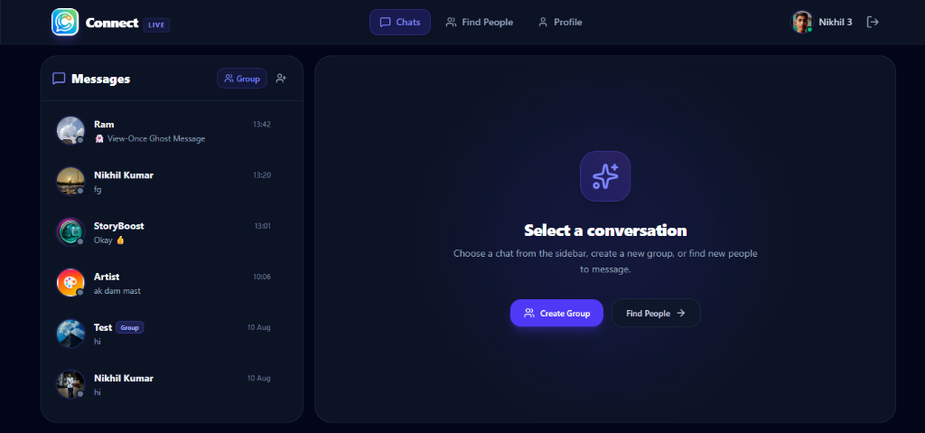 Connect - Real-Time Chat & WebRTC Video Calling App